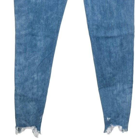 American Eagle Jeans Super Hi-Rise Jegging sz 2 * Light Wash Distressed Jeans AE - Picture 6 of 9